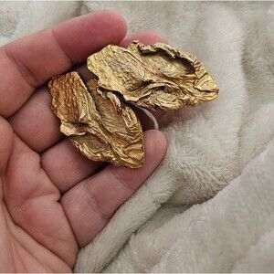 Rhea Abstract Clip On Earrings Signed